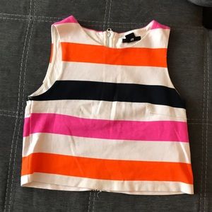 Striped cropped tank
